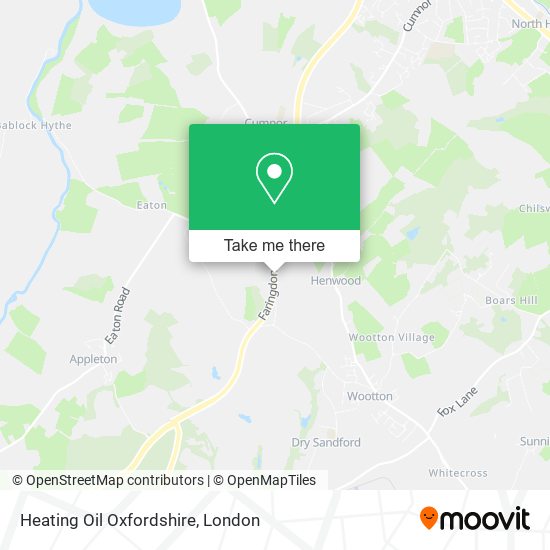 Heating Oil Oxfordshire map