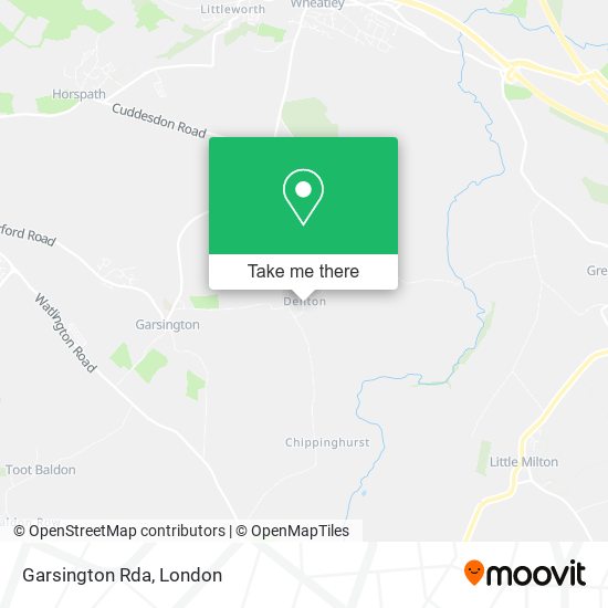 Garsington Rda map