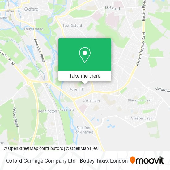 Oxford Carriage Company Ltd - Botley Taxis map