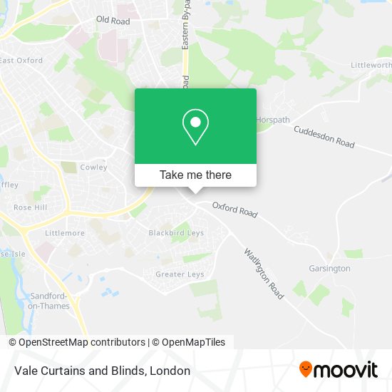 Vale Curtains and Blinds map