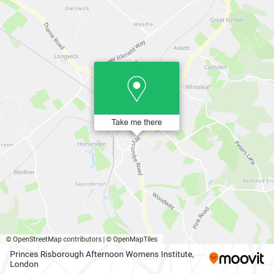 Princes Risborough Afternoon Womens Institute map