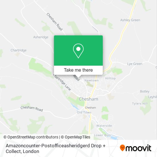 Amazoncounter-Postofficeasheridgerd Drop + Collect map