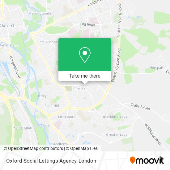 Oxford Social Lettings Agency map