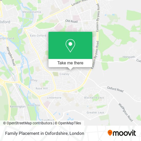 Family Placement in Oxfordshire map