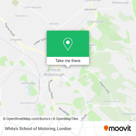 White's School of Motoring map
