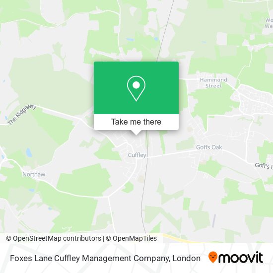 Foxes Lane Cuffley Management Company map