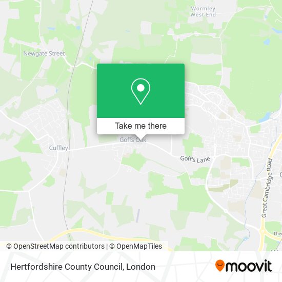 Hertfordshire County Council map