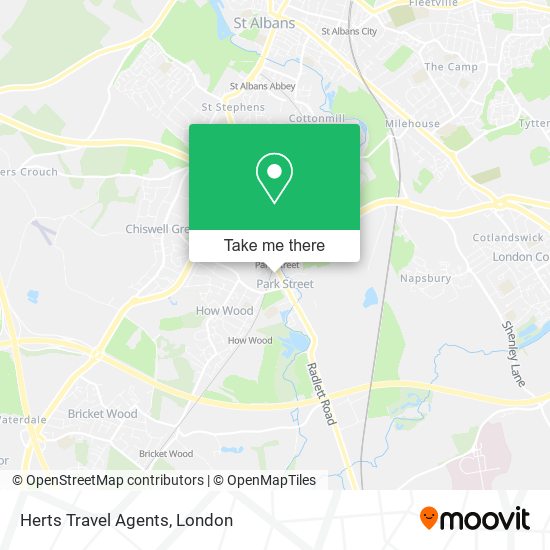 Herts Travel Agents map