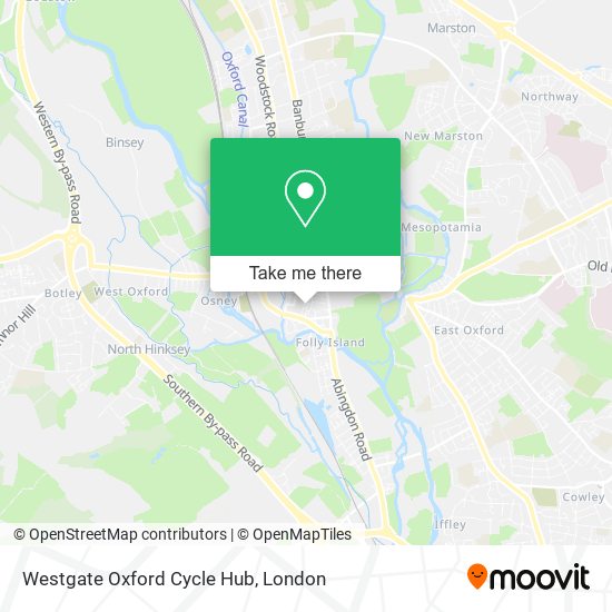 Westgate Oxford Cycle Hub map