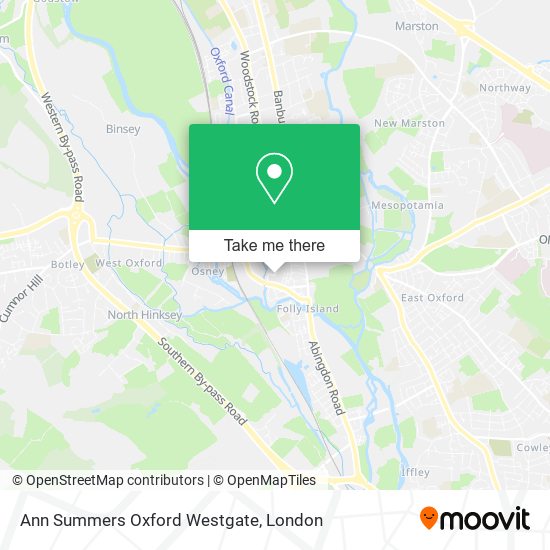 Ann Summers Oxford Westgate map