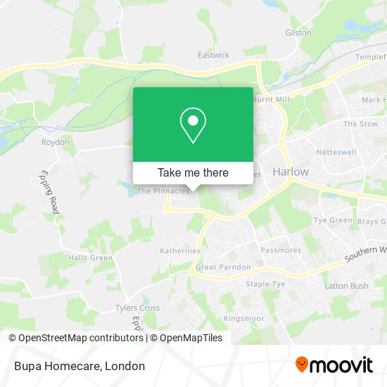 Bupa Homecare map