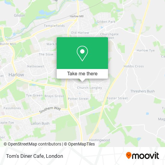 Tom's Diner Cafe map