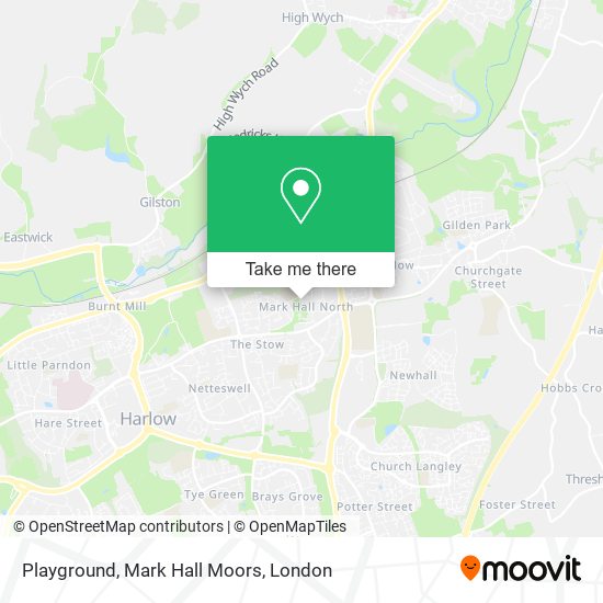 Playground, Mark Hall Moors map