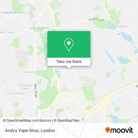 Andy's Vape Shop map