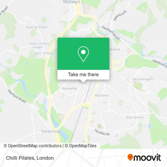 How to get to Chilli Pilates in Welwyn Garden City by bus or train?