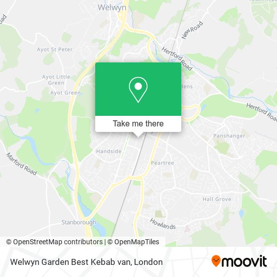 Welwyn Garden Best Kebab van map