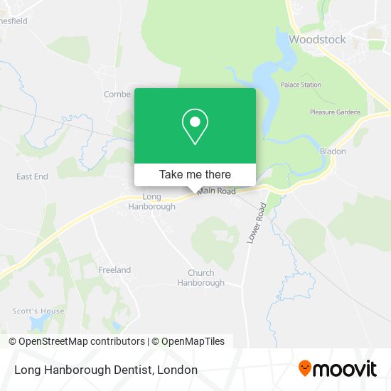Long Hanborough Dentist map