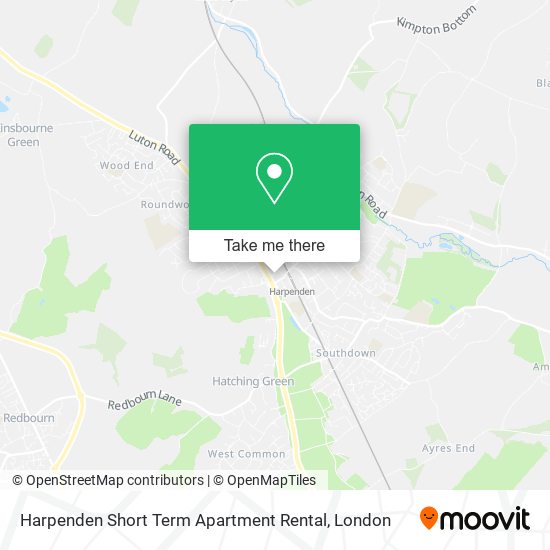 Harpenden Short Term Apartment Rental map