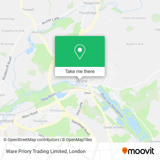 Ware Priory Trading Limited map