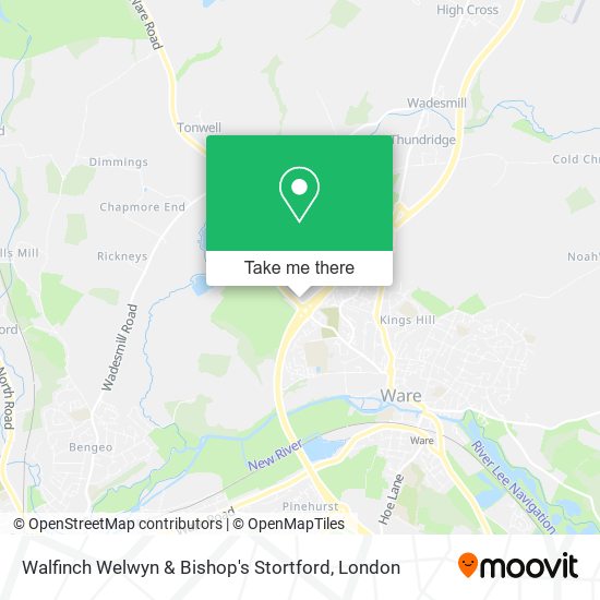 Walfinch Welwyn & Bishop's Stortford map