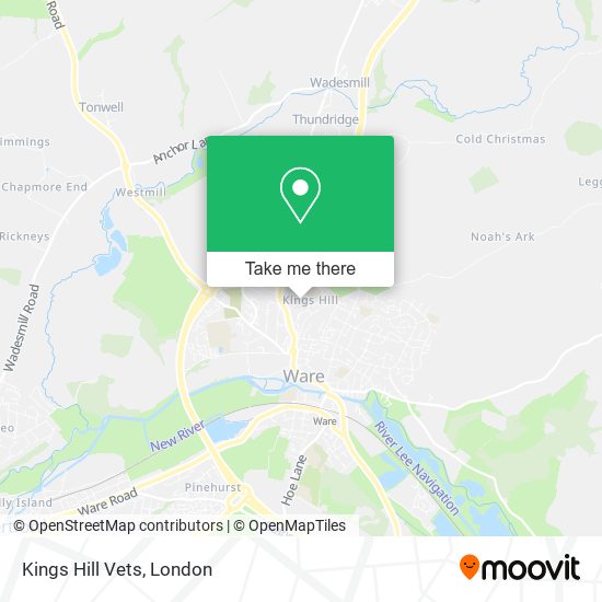 Kings Hill Vets map