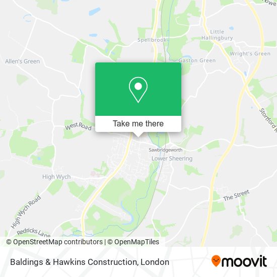 Baldings & Hawkins Construction map
