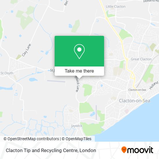 Clacton Tip and Recycling Centre map