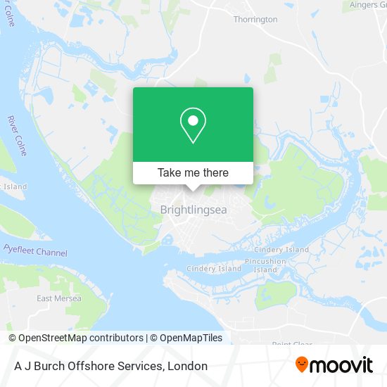 A J Burch Offshore Services map