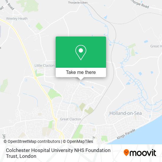 Colchester Hospital University NHS Foundation Trust map