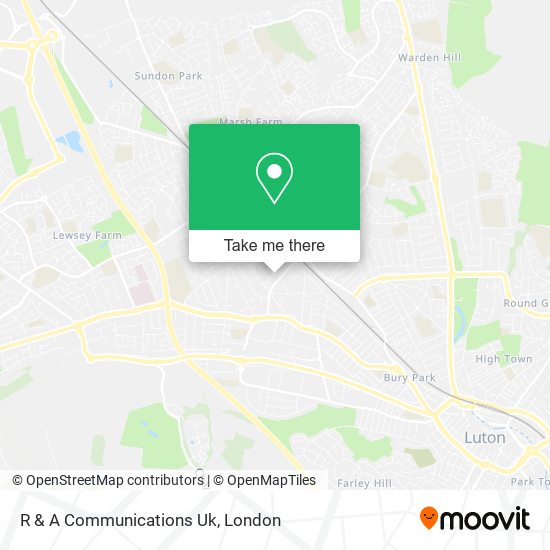 R & A Communications Uk map
