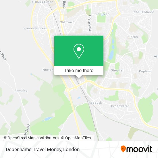 Debenhams Travel Money map