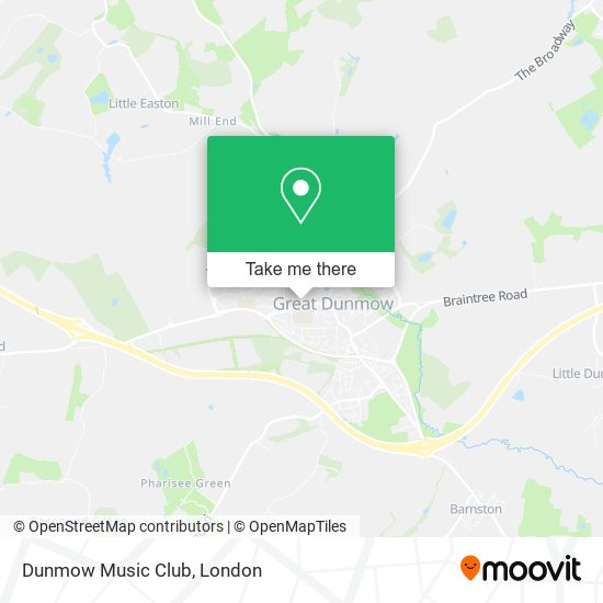 Dunmow Music Club map