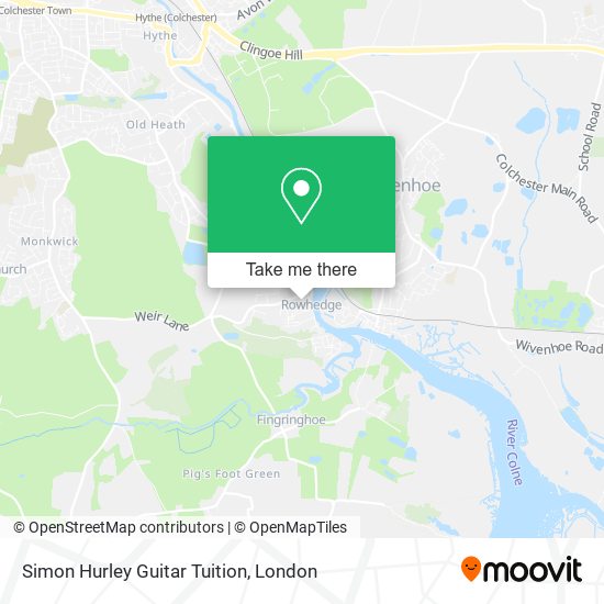 Simon Hurley Guitar Tuition map