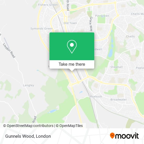 Gunnels Wood map