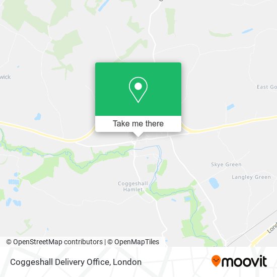 Coggeshall Delivery Office map