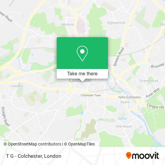 T G - Colchester map