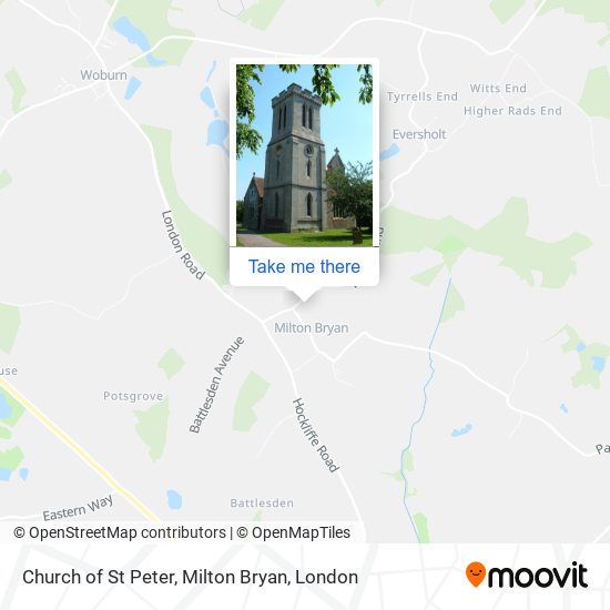 Church of St Peter, Milton Bryan map