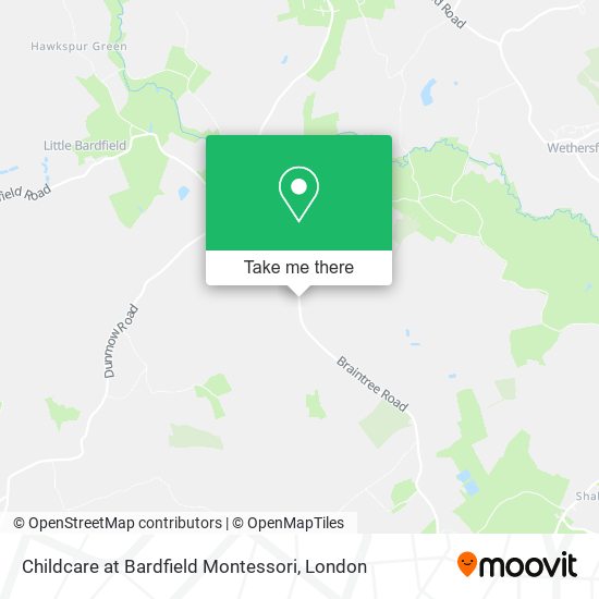 Childcare at Bardfield Montessori map