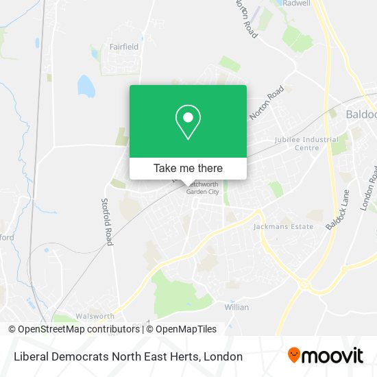 Liberal Democrats North East Herts map