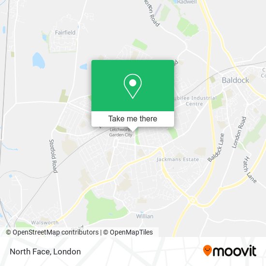 North Face map