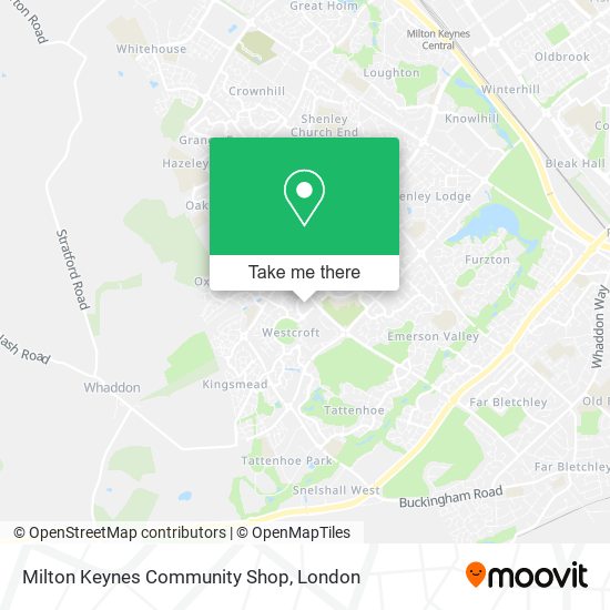 Milton Keynes Community Shop map