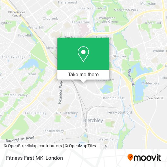Fitness First MK map