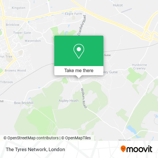 The Tyres Network map