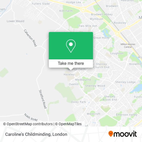 Caroline's Childminding map