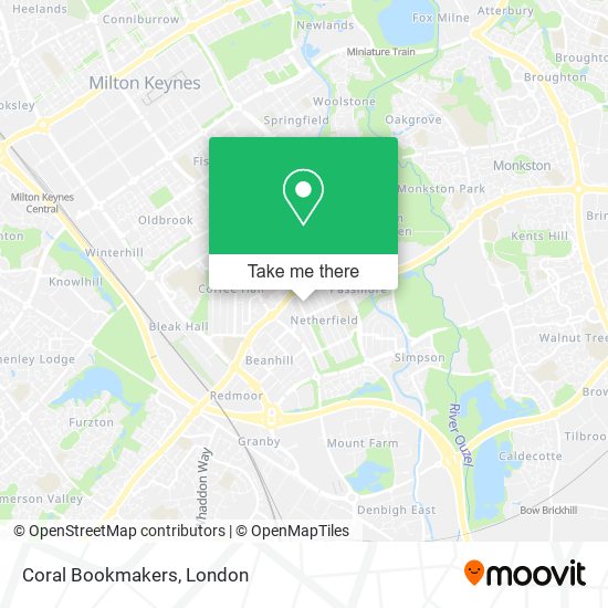 Coral Bookmakers map
