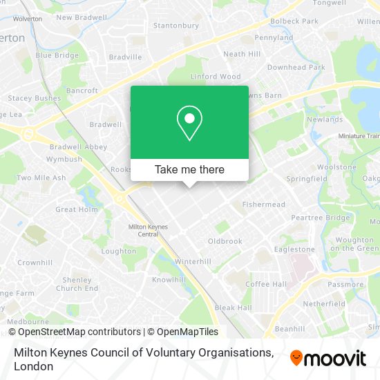 Milton Keynes Council of Voluntary Organisations map