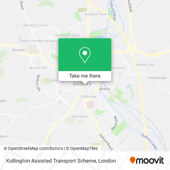 Kidlington Assisted Transport Scheme map