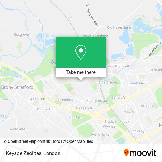 Keysoe Zeolites map