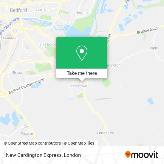 New Cardington Express map