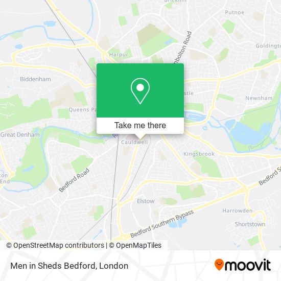 Men in Sheds Bedford map